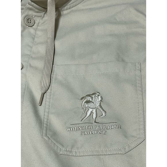 Under‎ Armour Men’s Wounded Warrior Project Beige Jacket EUC Large - Picture 4 of 7
